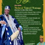 Aare Adetola EmmanuelKing Felicitates Olofin of Ilisan Remo on 86th Birthday