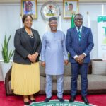 NLNG Managing Director and delegates of NLNG paid a courtesy visit on Tuesday to the office of the Minister of State for Petroleum Resources (Gas).