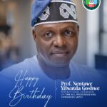 TPI Congratulates Professor Nentawe Yilwatda at 58, Plans Birthday Symposium for the APC National Chairman