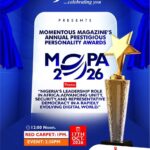 SOME DAYS TO GO: MOMENTOUS MAGAZINE MOPA 2026 SET TO CELEBRATE DISTINGUISHED PERSONALITIES IN LAGOS